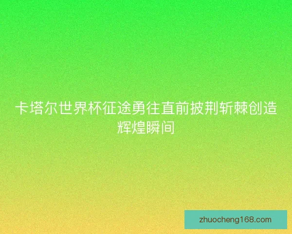 卡塔尔世界杯征途勇往直前披荆斩棘创造辉煌瞬间