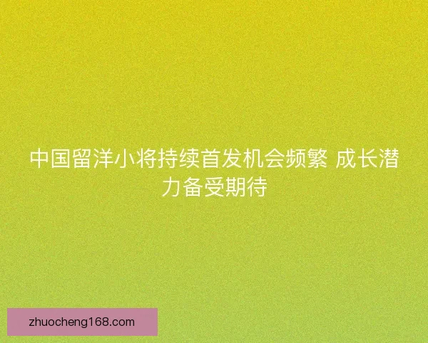 中国留洋小将持续首发机会频繁 成长潜力备受期待