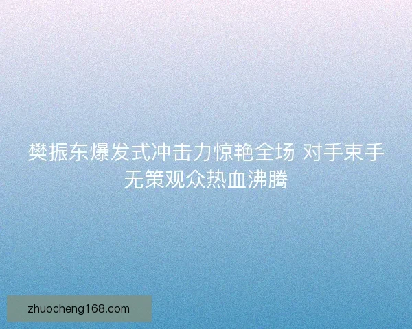 樊振东爆发式冲击力惊艳全场 对手束手无策观众热血沸腾
